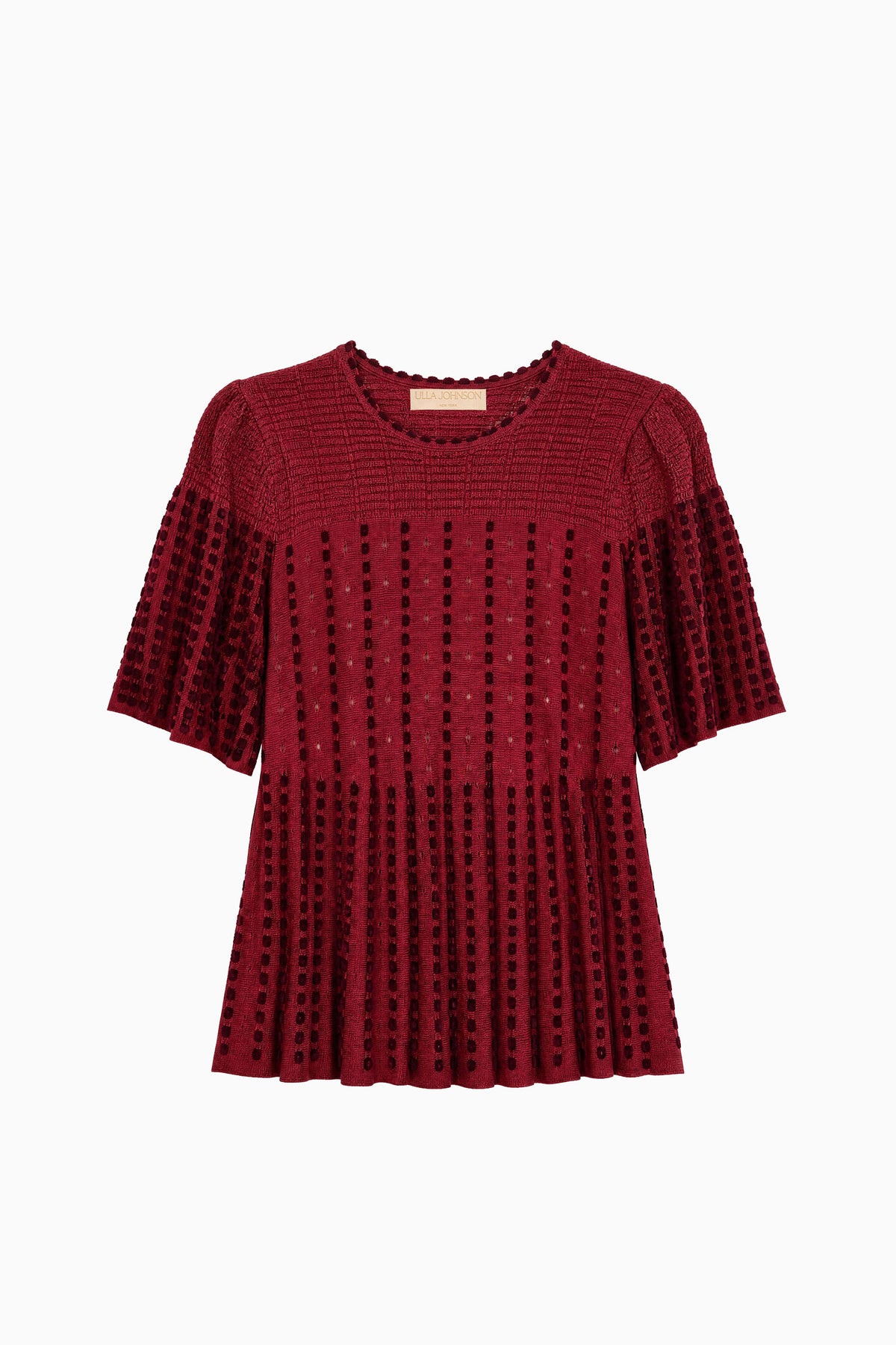 Avelina Knit Cape Top - Garnet