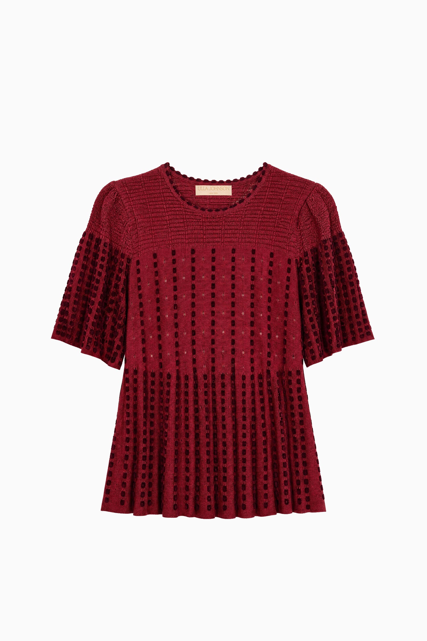 Ulla Johnson Avelina Knit Cape Top - Garnet