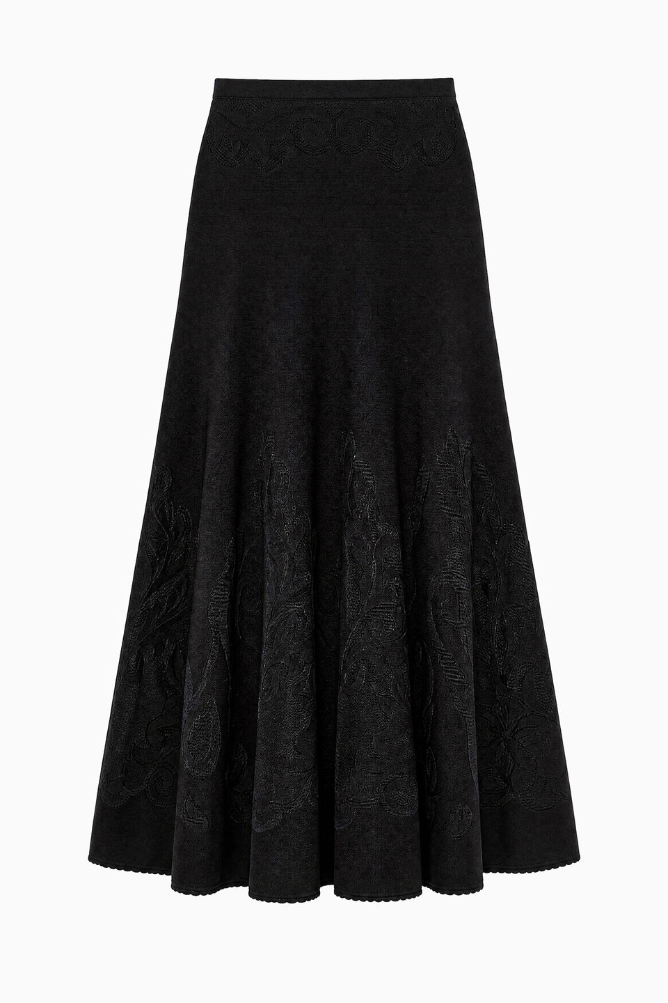 Rosina Midi Knit Skirt - Noir