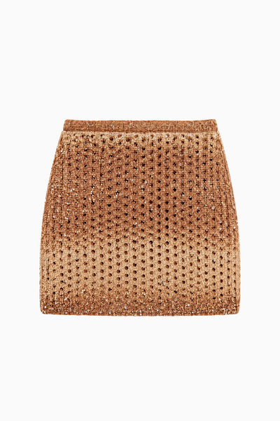 Patina Wool Sequin Mini Skirt - Flat Lay, Luxury Designer Knitwear | Ulla Johnson