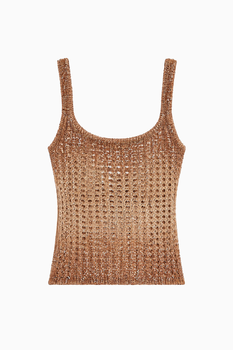 Patina Sequin Mesh Knit Tank - Flat Lay, Luxury Designer Wool Top | Ulla Johnson