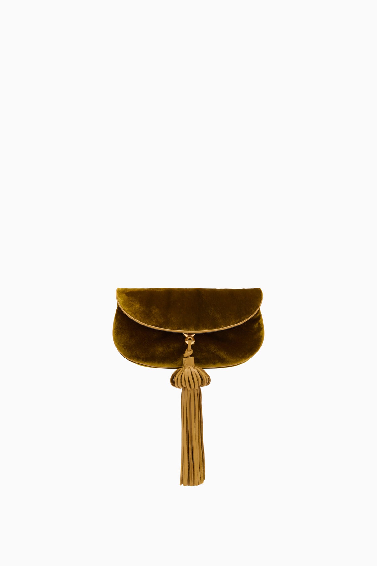 ⁣⁢Clutch Paloma mit Überschlag und Quaste - Oro⁤⁣