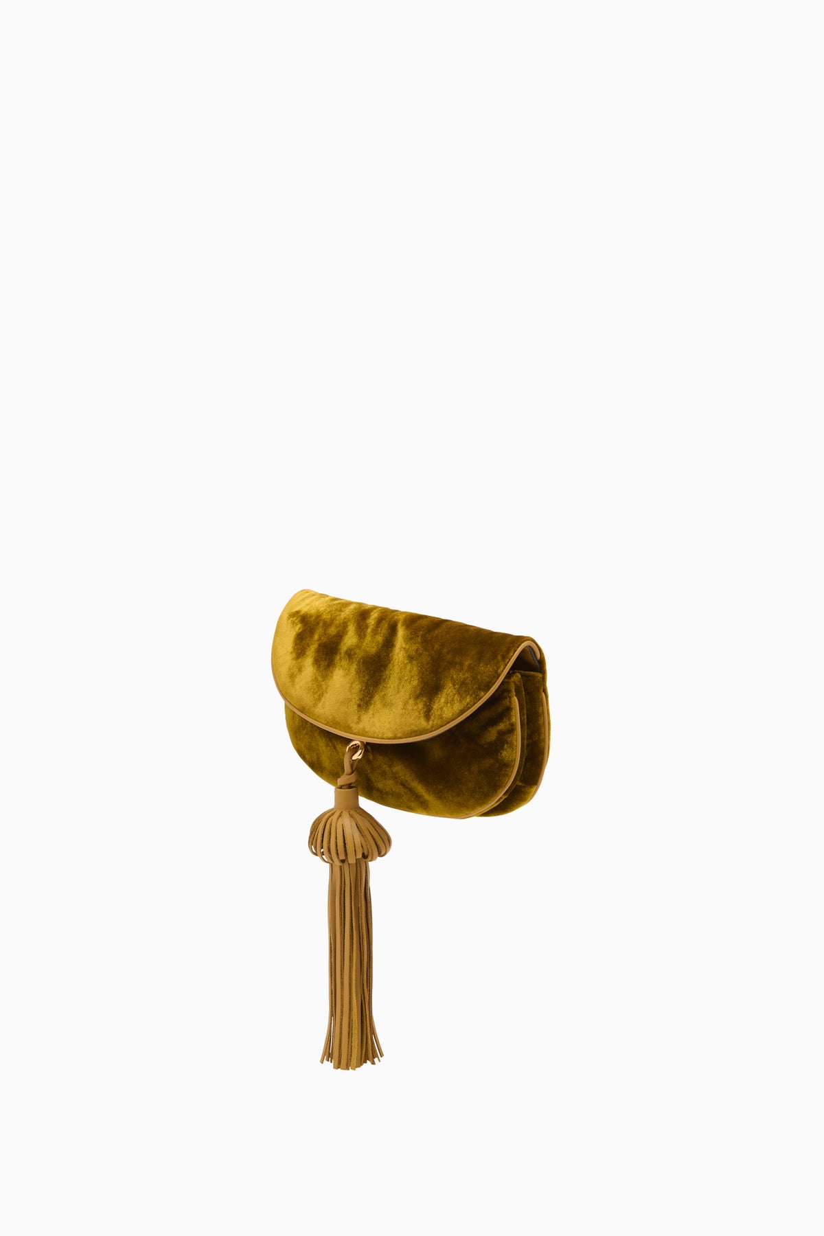 ⁣⁢Clutch Paloma mit Überschlag und Quaste - Oro⁤⁣
