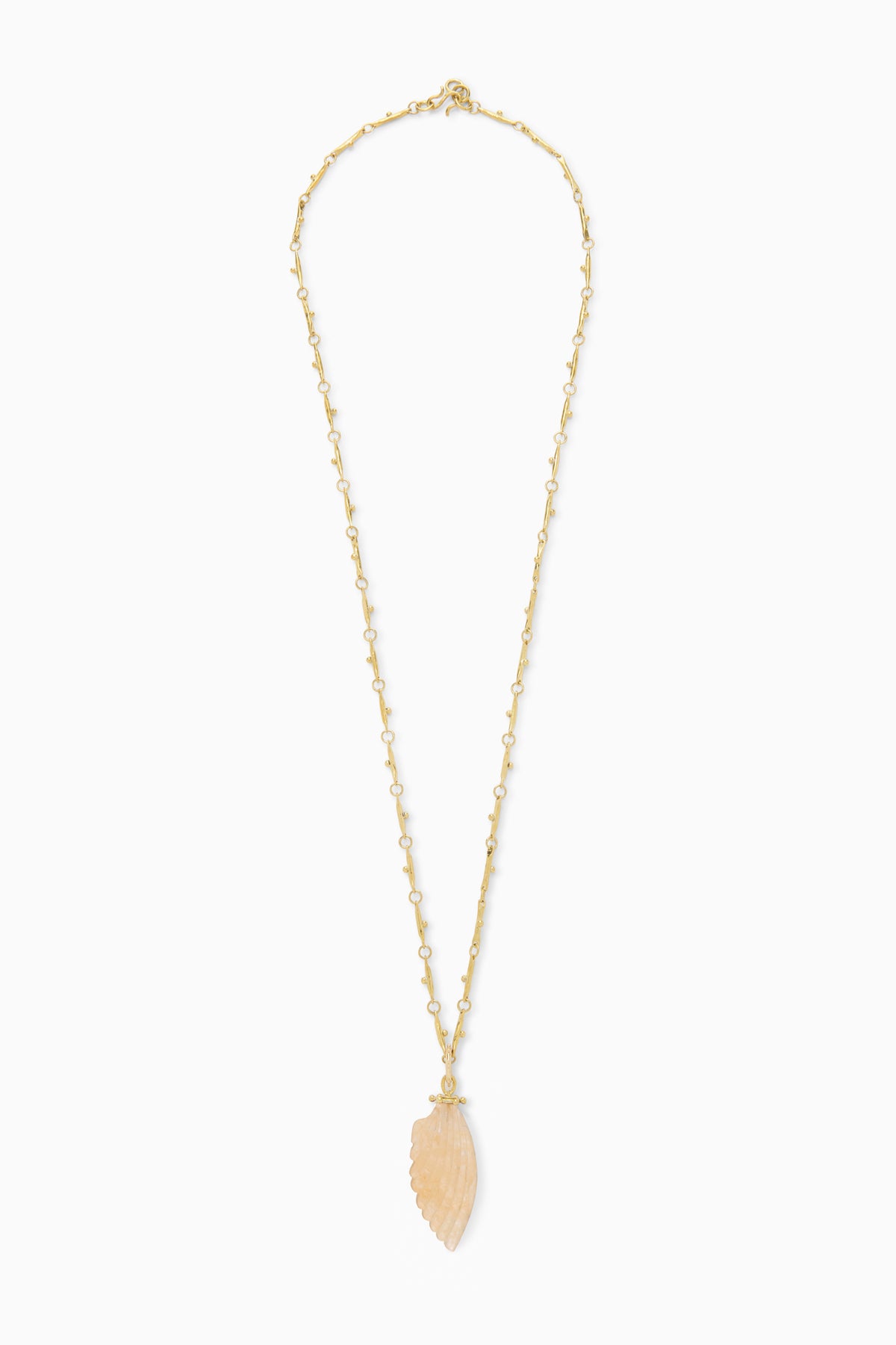 ⁣⁢Grand collier à breloque aile - Yellow Jasper⁤⁣