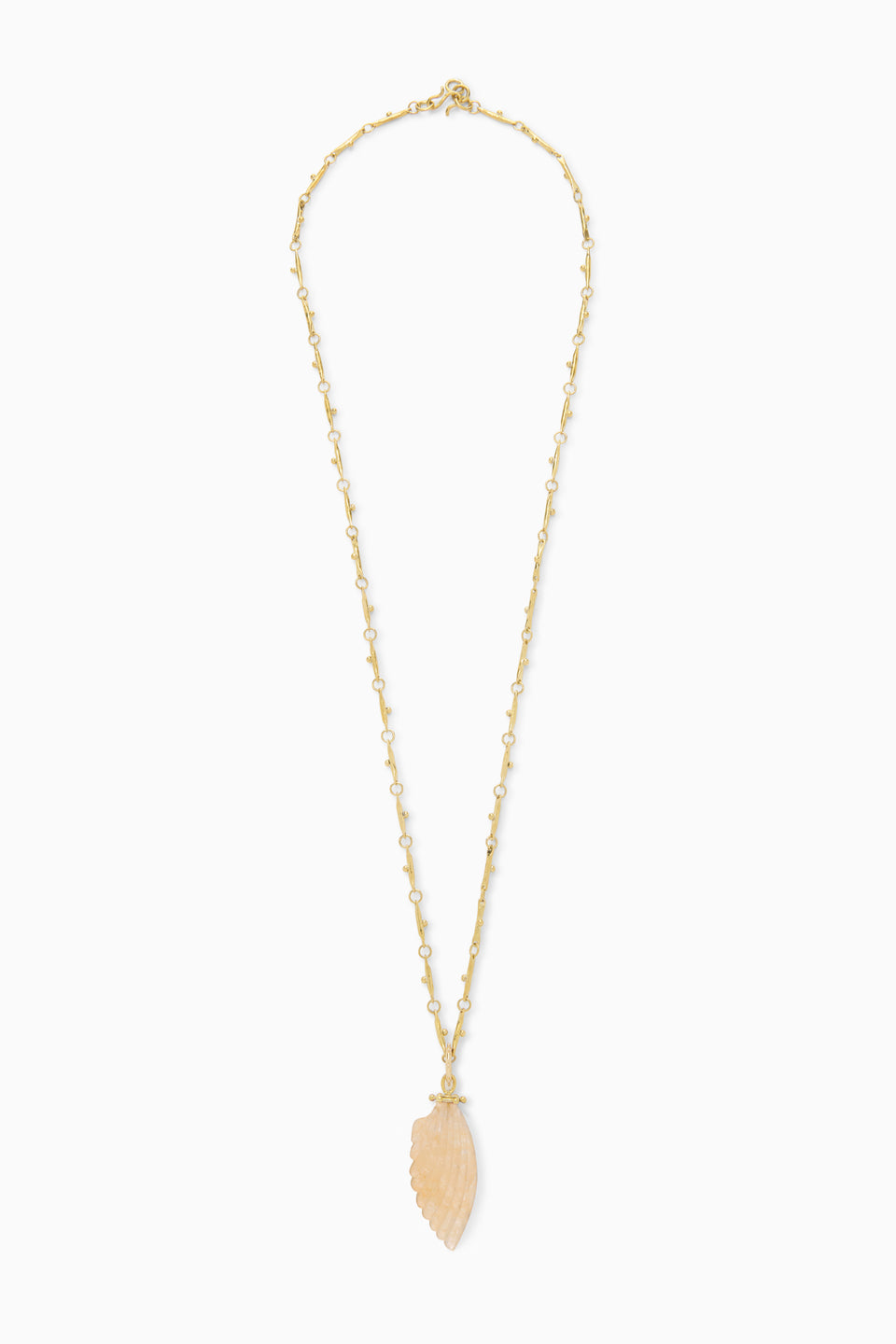 ⁣⁢Grand collier à breloque aile - Yellow Jasper⁤⁣