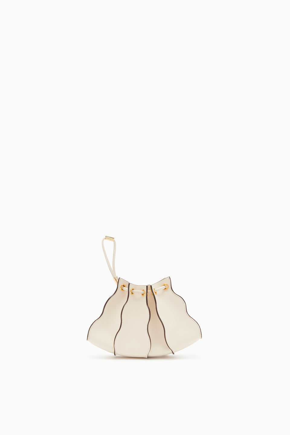 Adria Pleated Wave Mini Crossbody - Alabaster