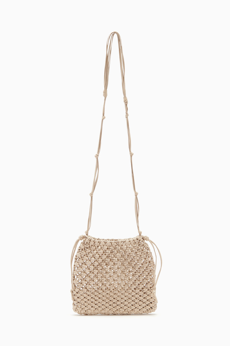 Tulia Knotted Crossbody - Alabaster White Leather Woven Crossbody ...