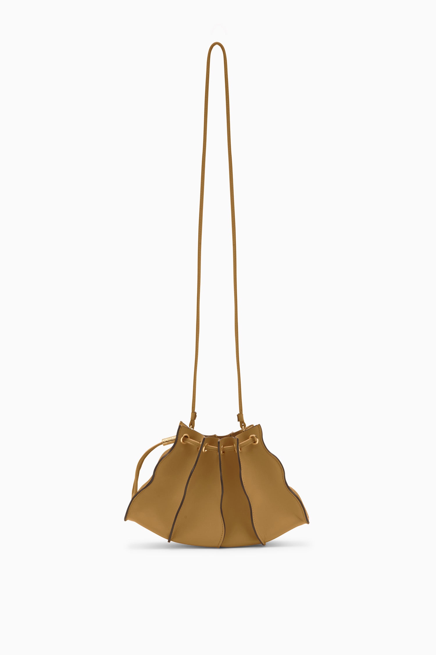 Adria Small Crossbody - Sand Brown Leather Wave Crossbody Bag