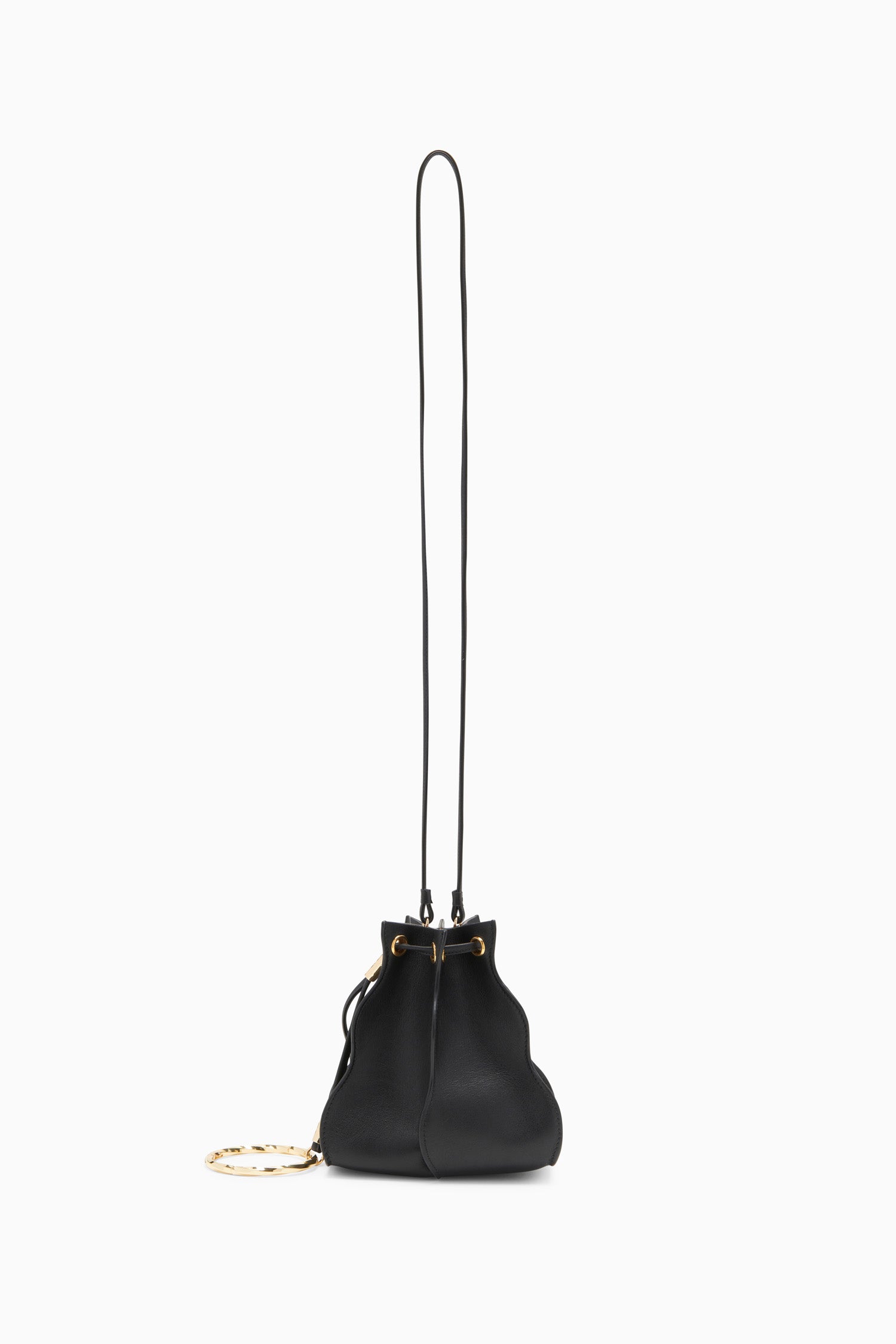 本革　ポシェット　キャバリア Adria Mini Pochette - Noir Leather Pochette Crossbody Bag - Ulla
