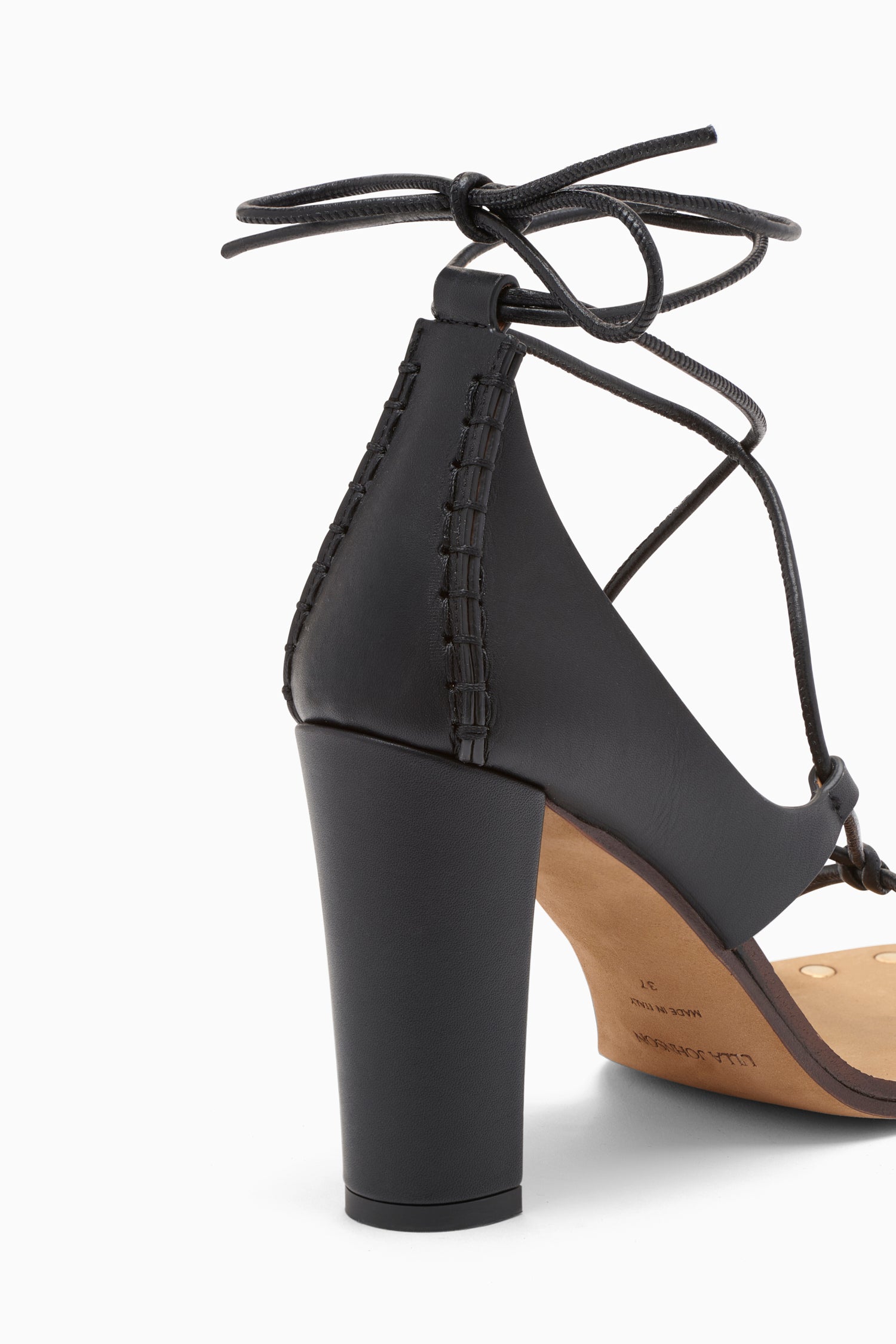 Ulla Johnson Aves Bare High Heel Sandal - Noir