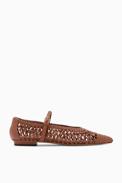 Gracie Hand Knotted Ballet Flat - Chestnut