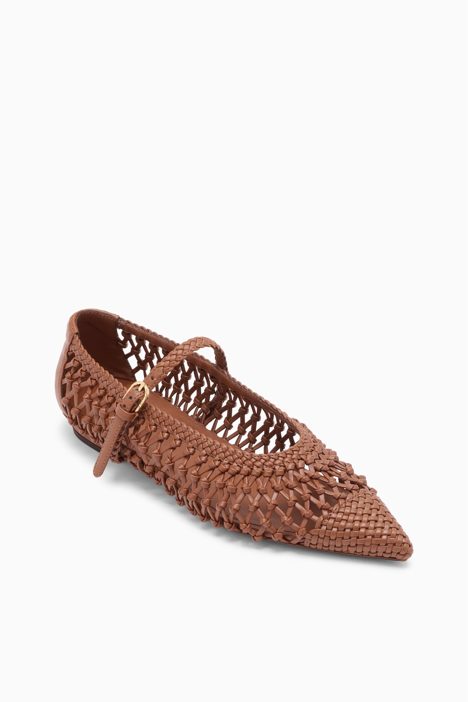 Gracie Hand Knotted Ballet Flat - Chestnut
