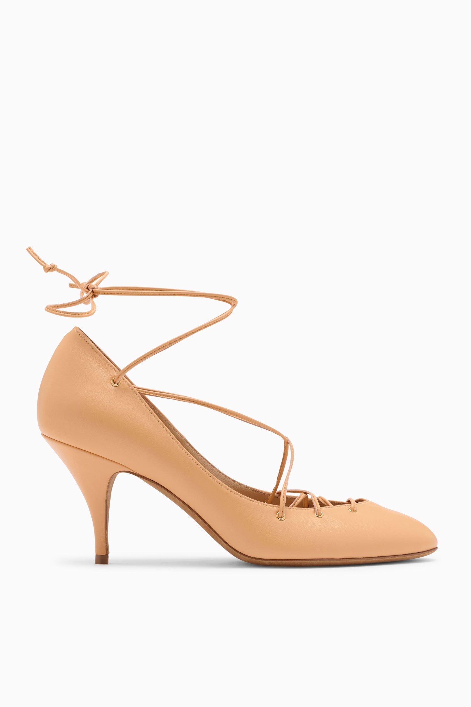 Lola Ballerina Lace Up Pump - Miele