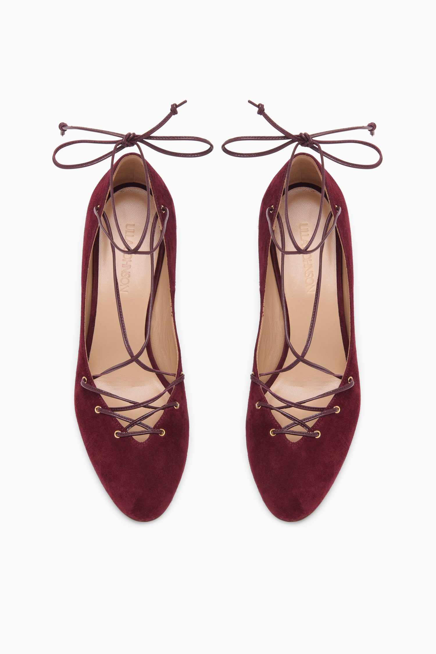 Lola Ballerina Lace Up Pump - Acajou
