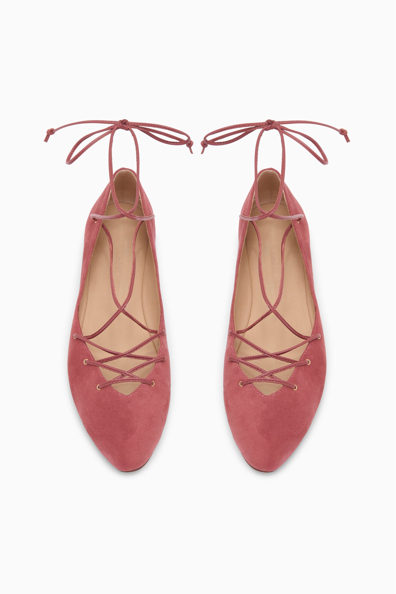 Lola Ballerina Lace Up Flat - Fig