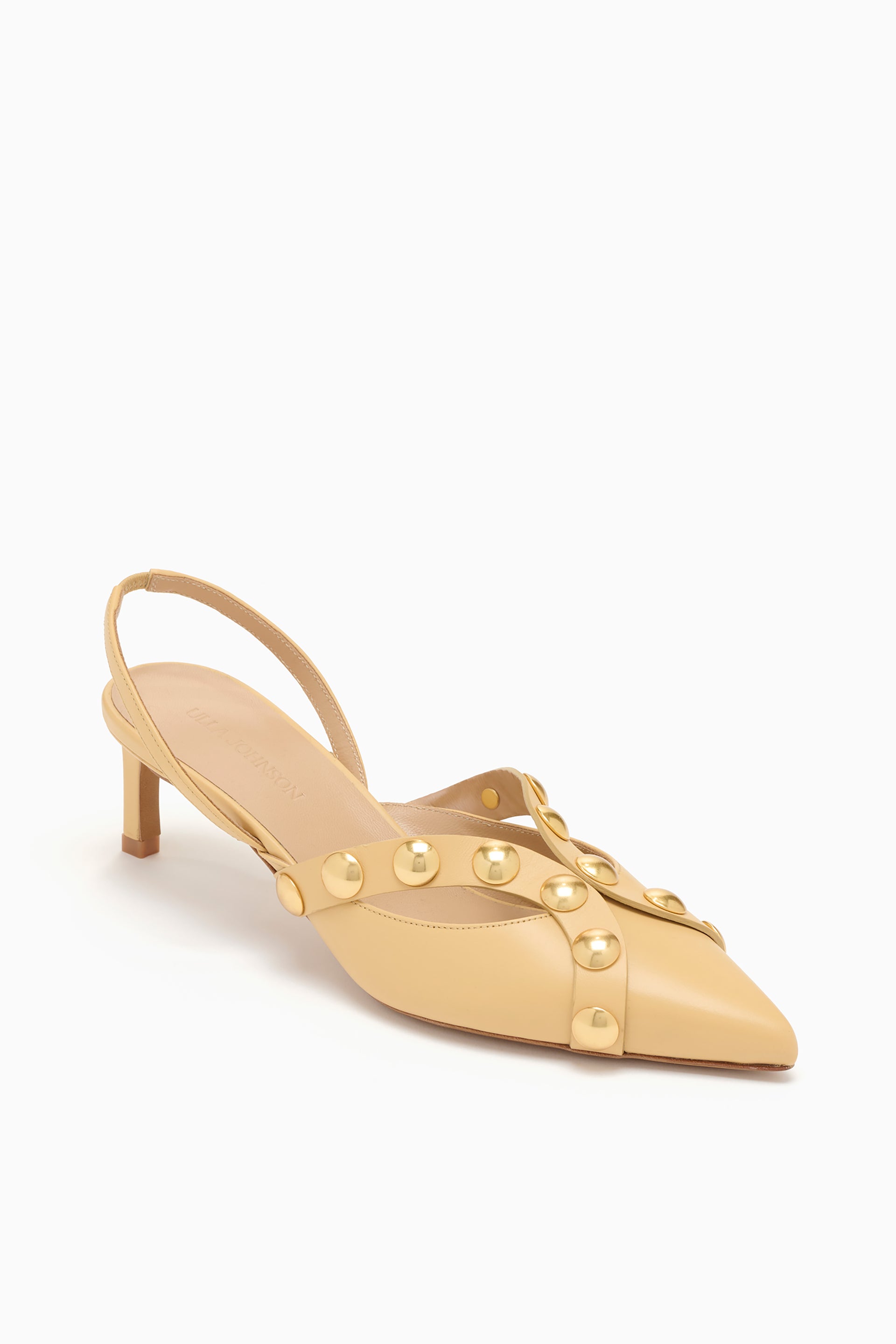 Vendome Studded Kitten Heel - Miele