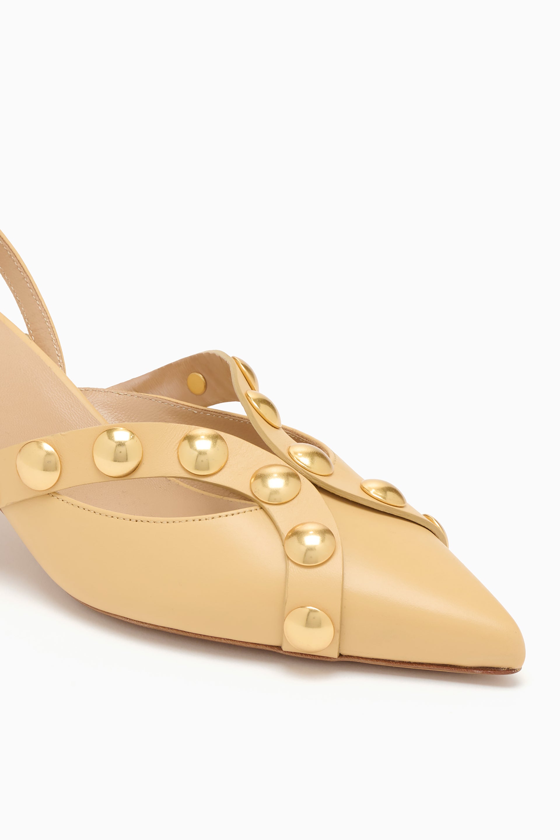 Ulla Johnson Vendome Studded Kitten Heel - Miele