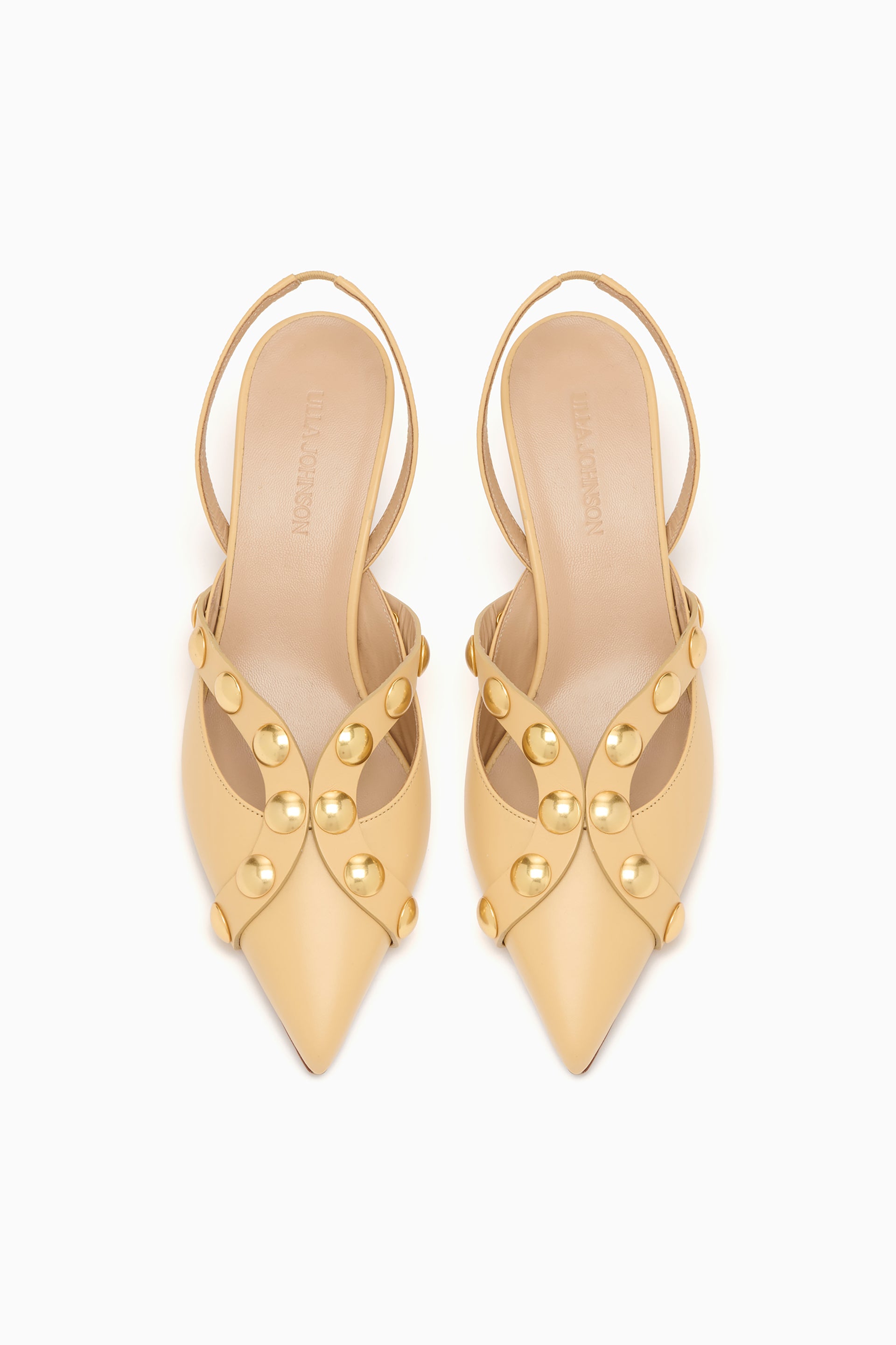Vendome Studded Kitten Heel - Miele