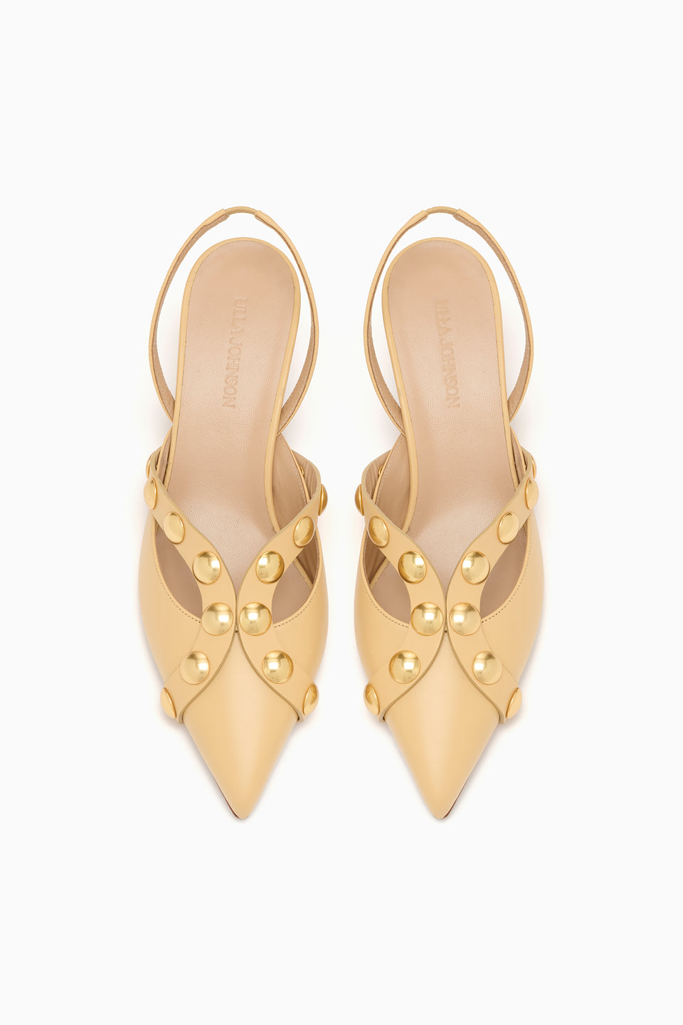 Vendome Studded Kitten Heel - Miele