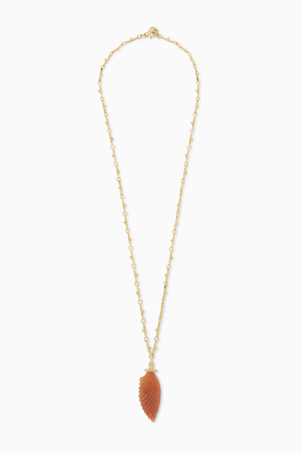 Large Wing Charm Necklace - Pink Aventurine