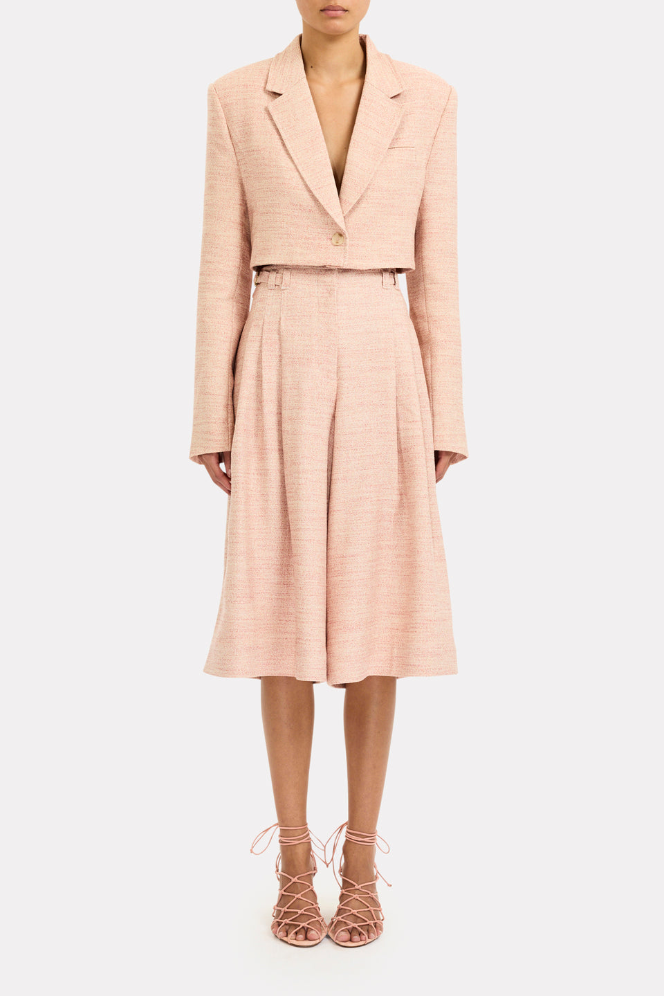 Amandine Pleated Culotte - Rosewood