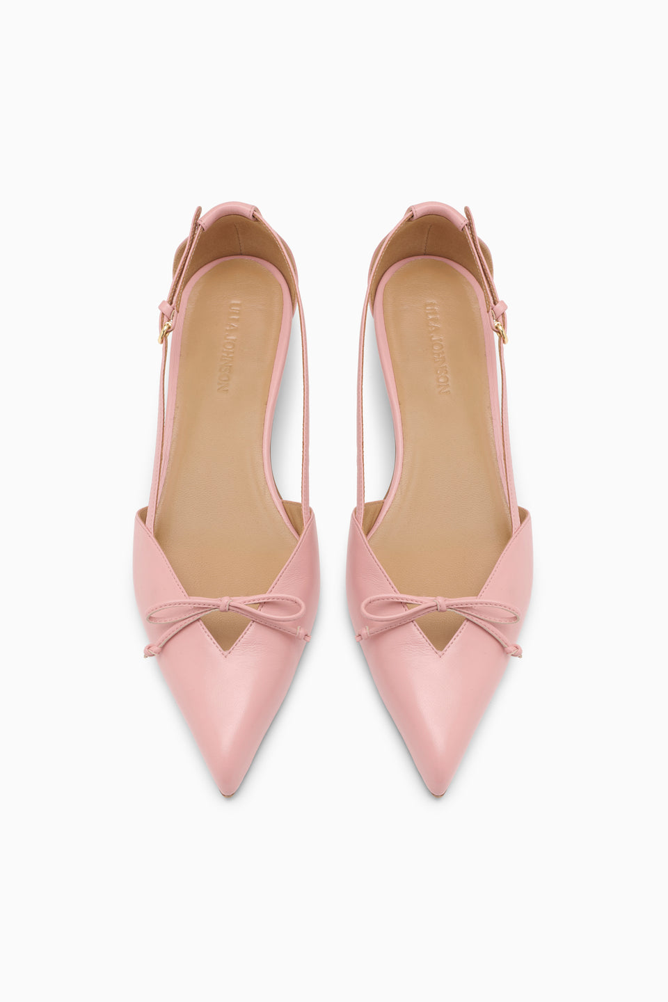 ⁣⁢Bow Kitten-Heel-Slingback - Muschel⁤⁣