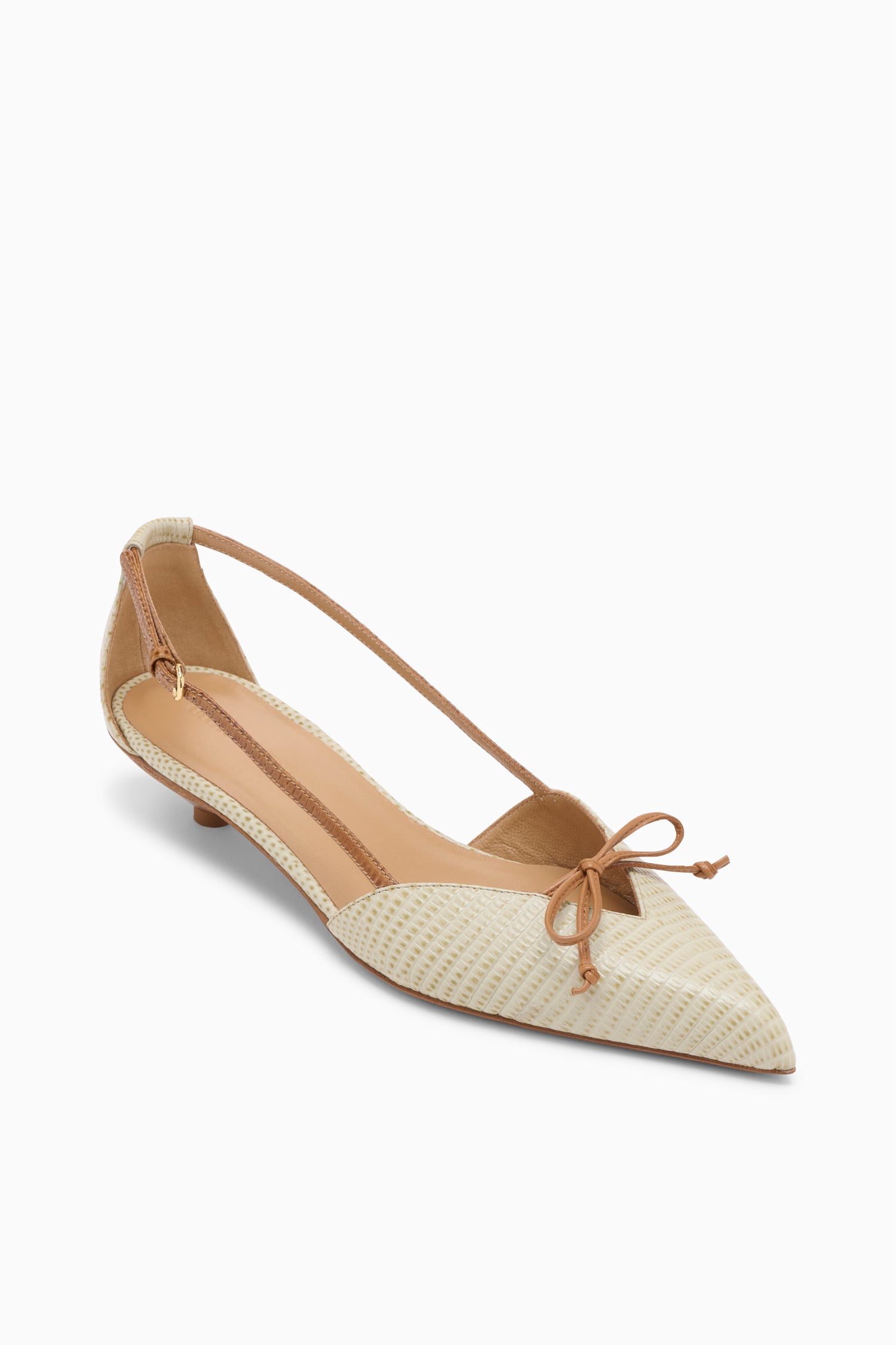 Ulla Johnson ⁣⁢Slingback mit Schleife und Kitten-Absatz – Olivgrün⁤⁣