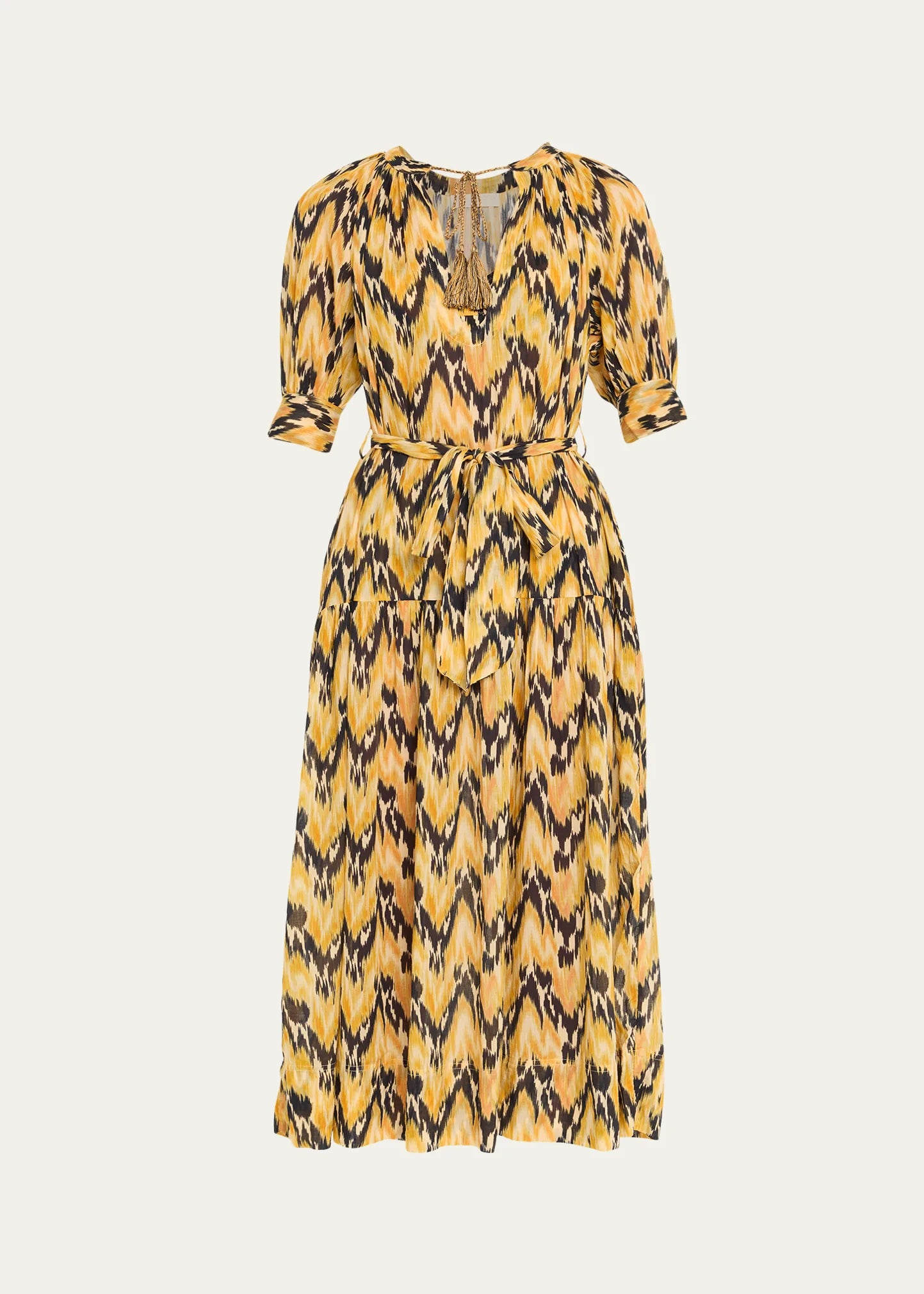 Selena Puff Sleeve Dress Coverup - Terra