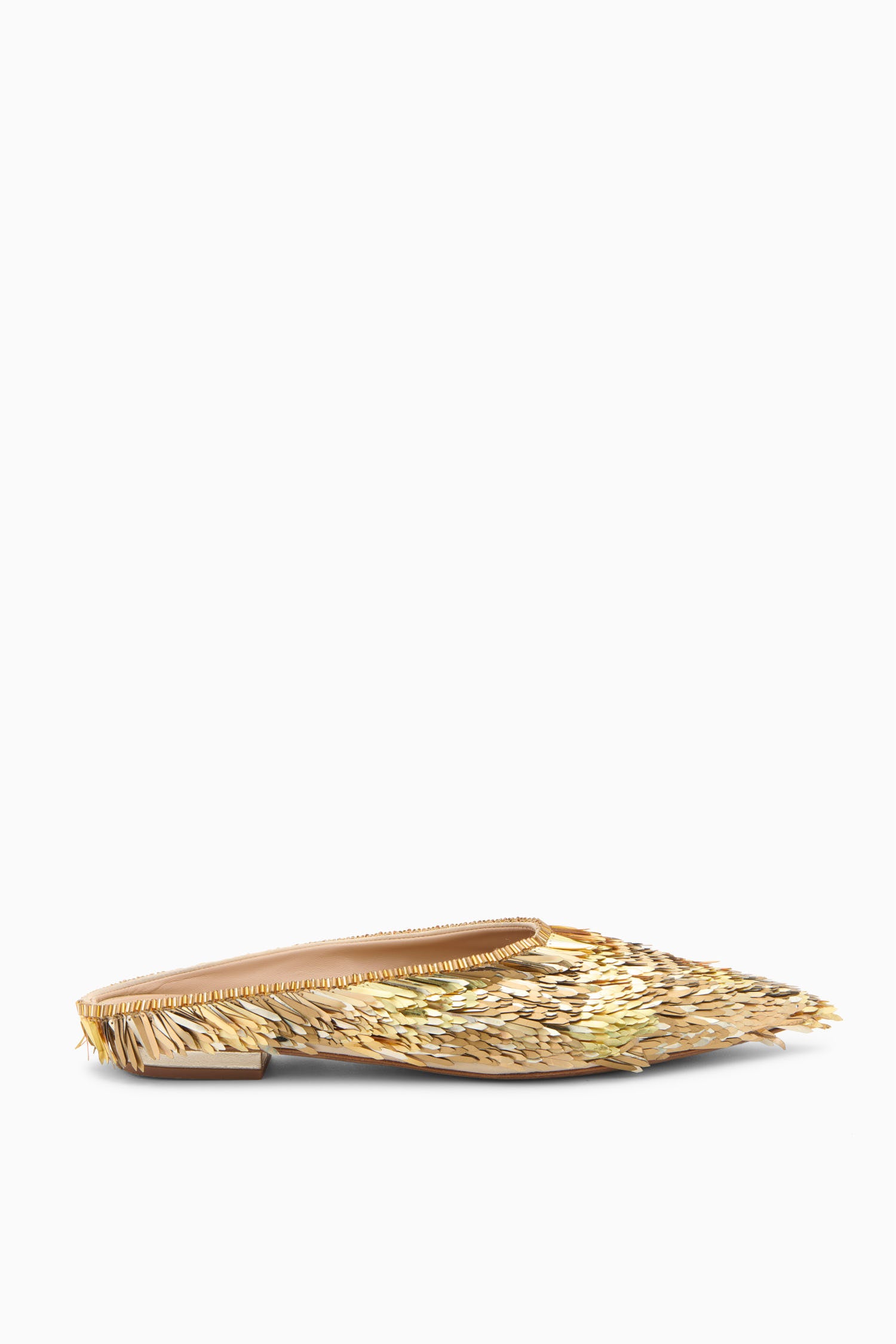 Ulla Johnson Sascha Sequin Flat - Gilt