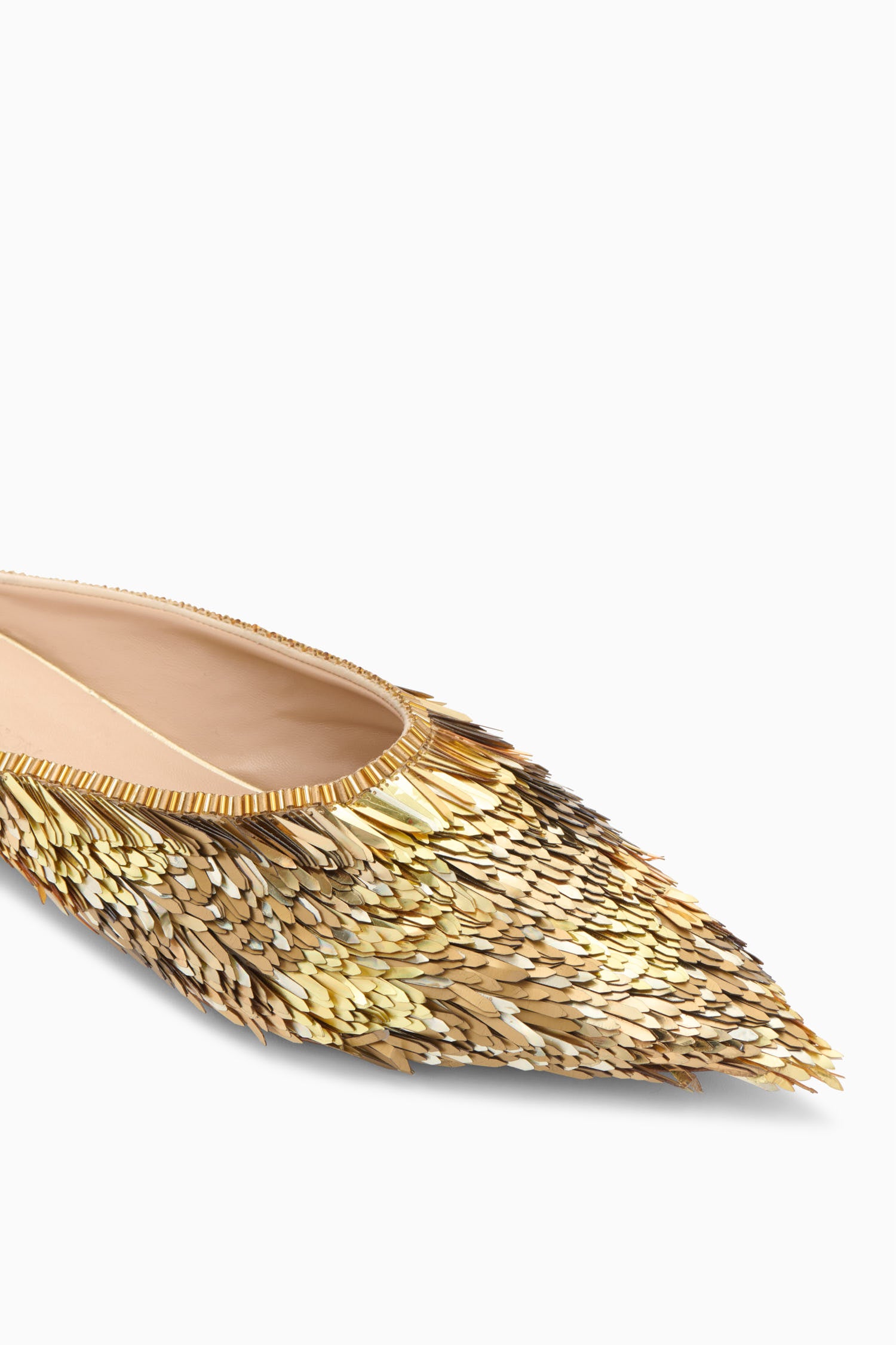 Ulla Johnson Sascha Sequin Flat - Gilt