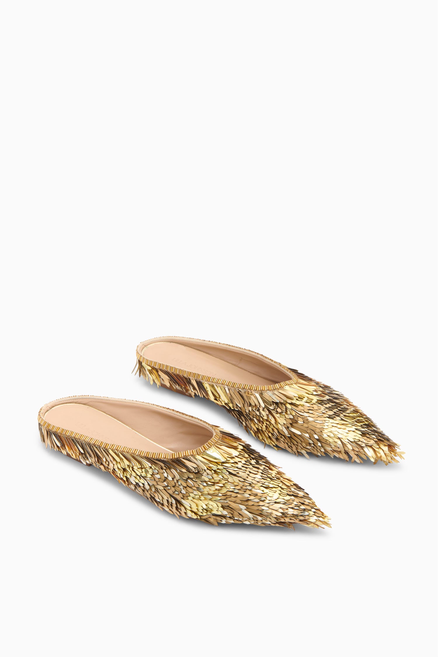 Ulla Johnson Sascha Sequin Flat - Gilt