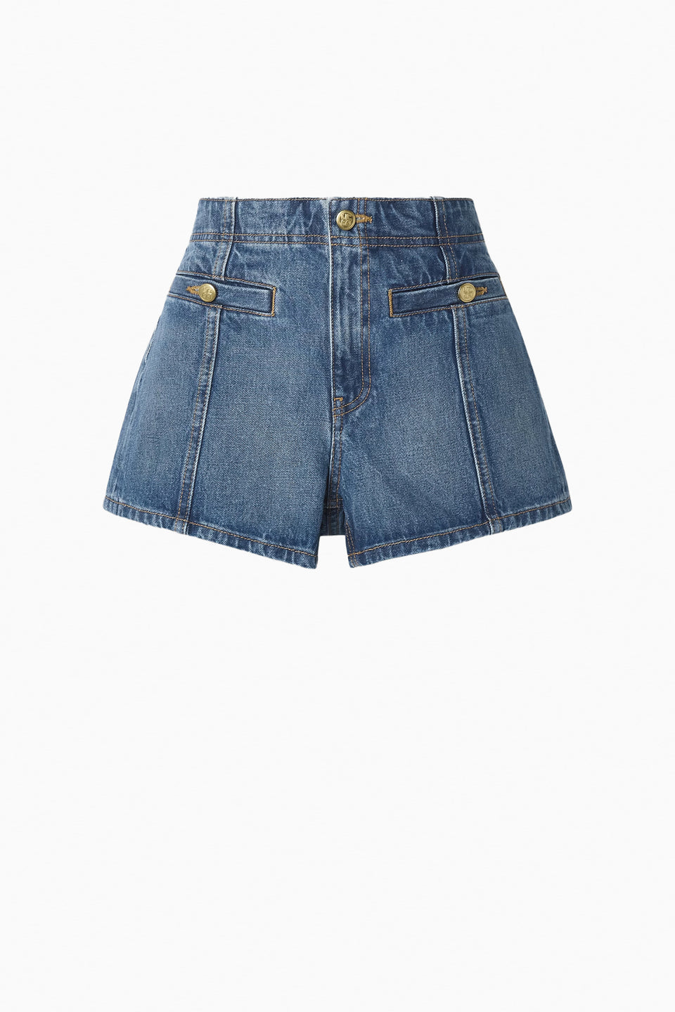 The Camille Short - Danube Medium Indigo Wash