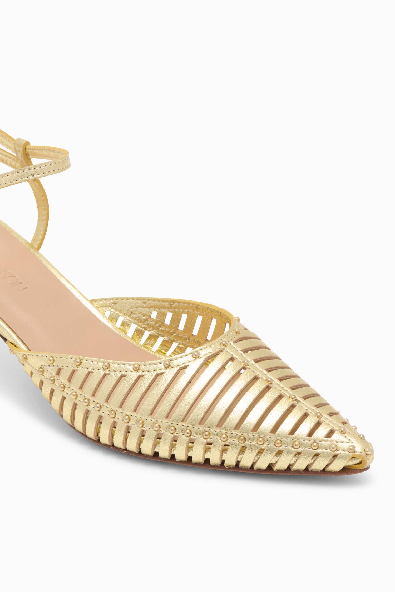 Ulla Johnson Francine Cage Kitten Heel - Pale Gold