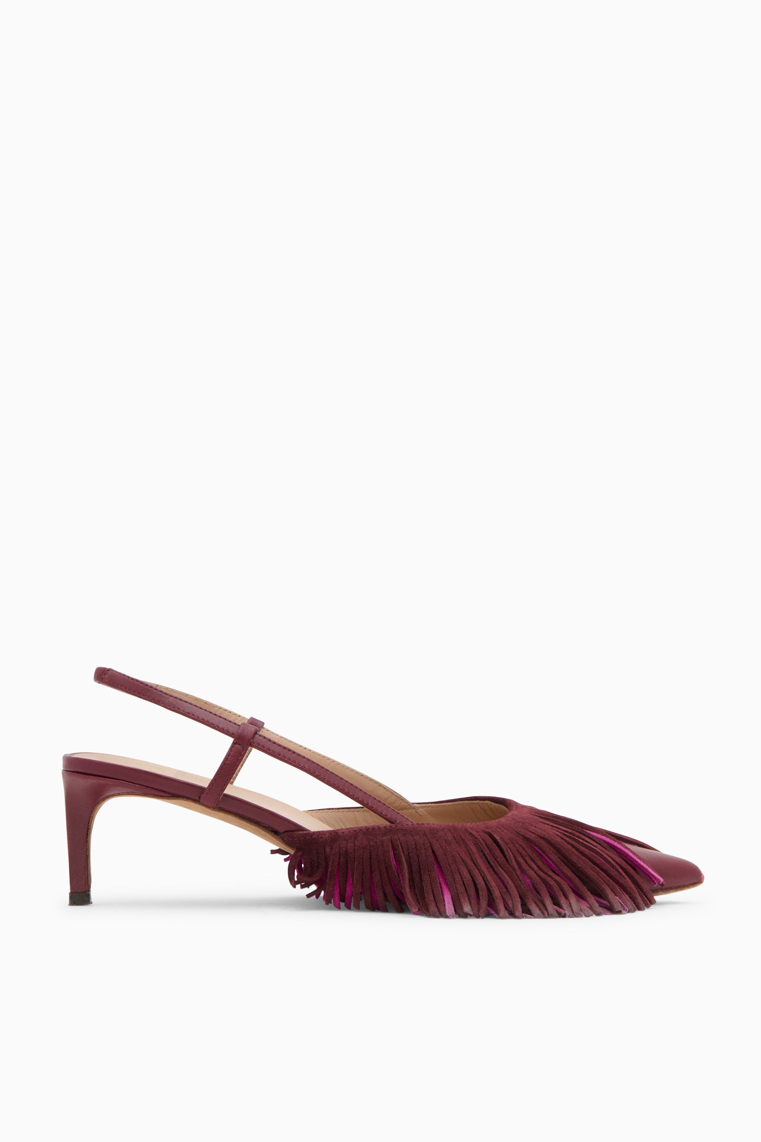 Red shops fringe heels