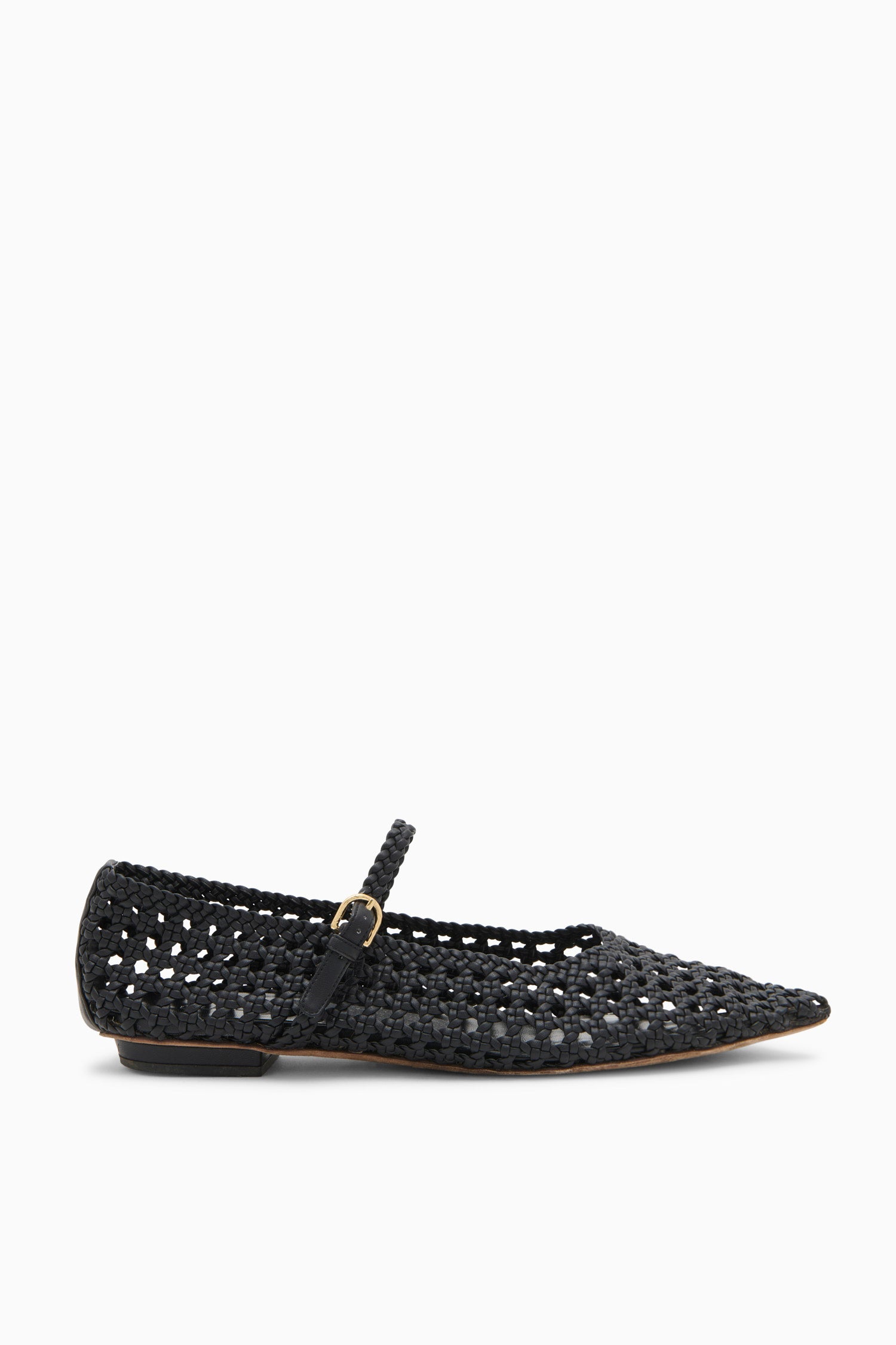 Gracie Pointy Toe Flat Noir