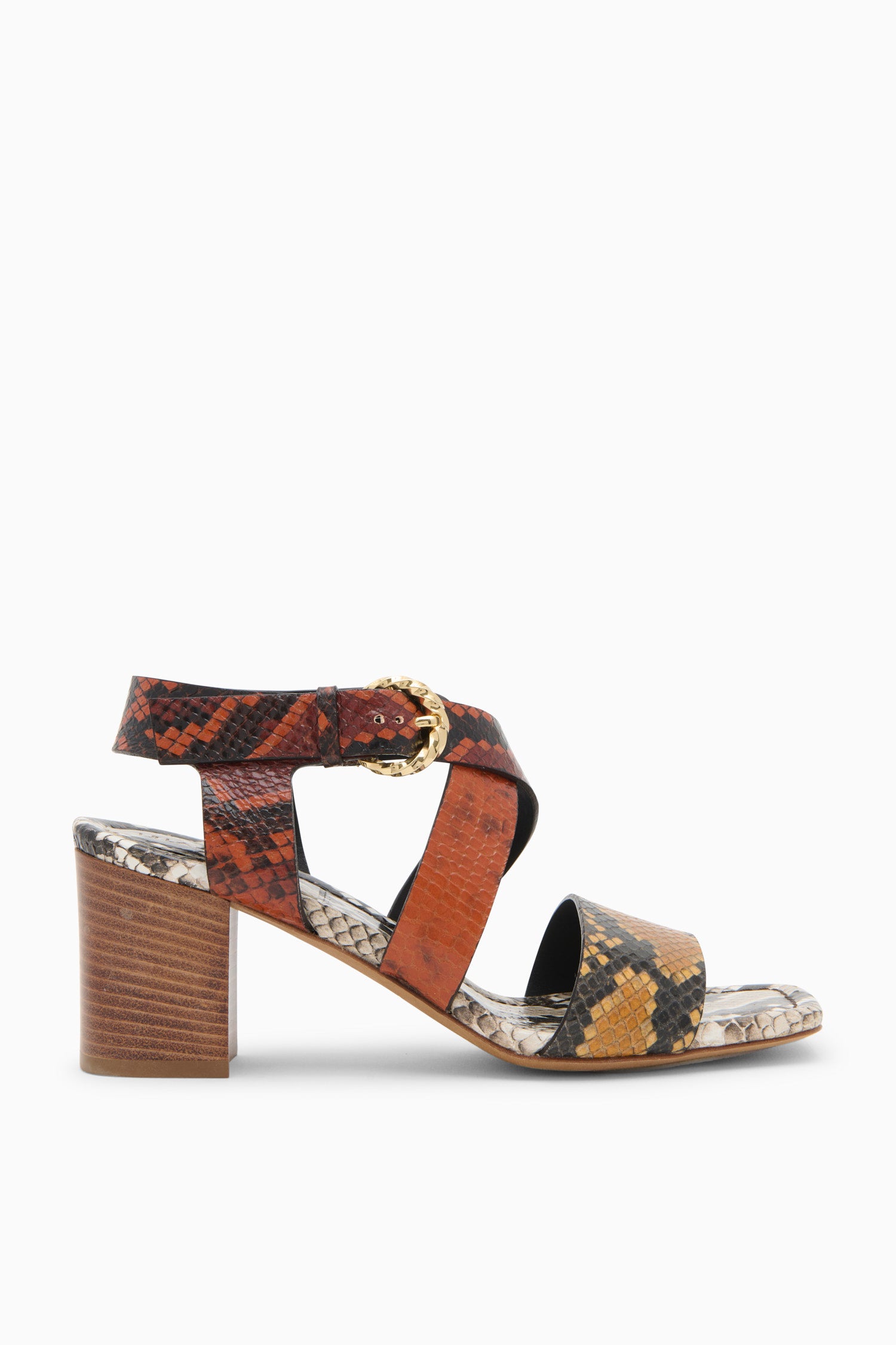 Snake print mid heels outlet