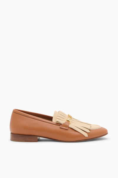 Loafers VTG 90s GH Bass Glossy Brown Leather Tassels Braid