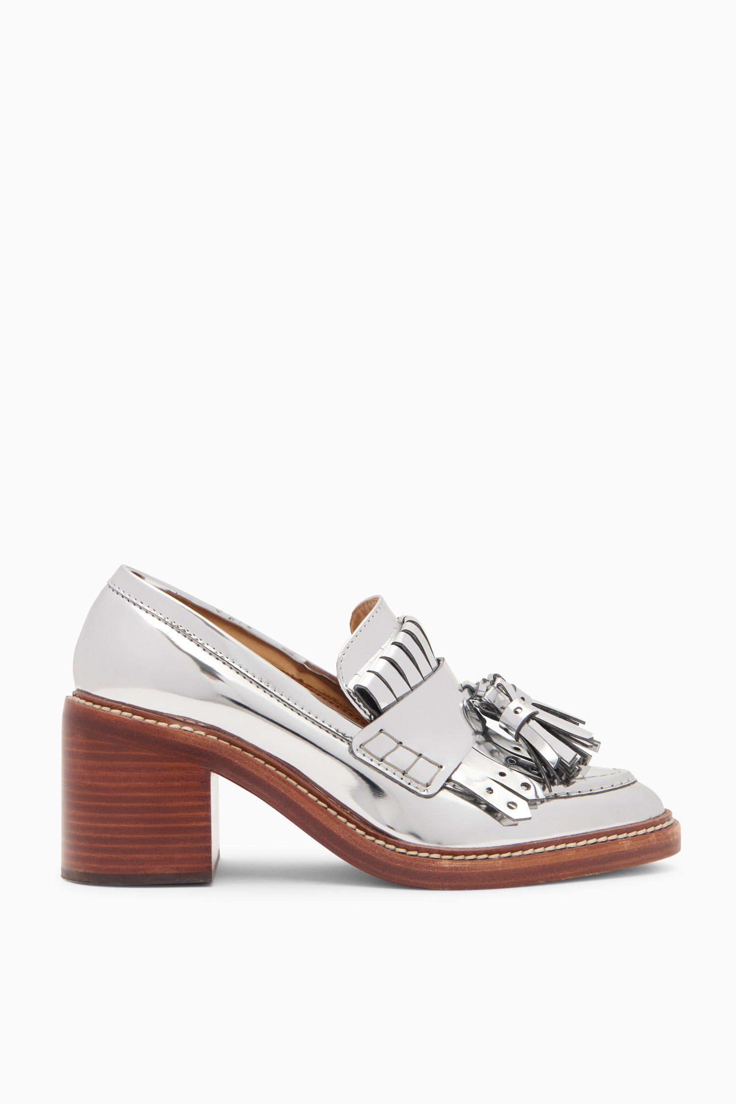 Ulla Johnson Fiona Loafer Heel - Gunmetal