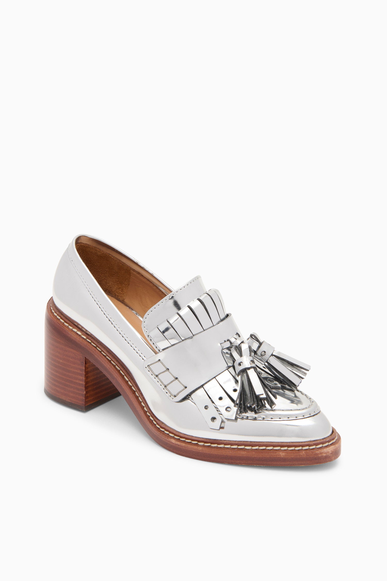 Ulla Johnson Fiona Loafer Heel - Gunmetal