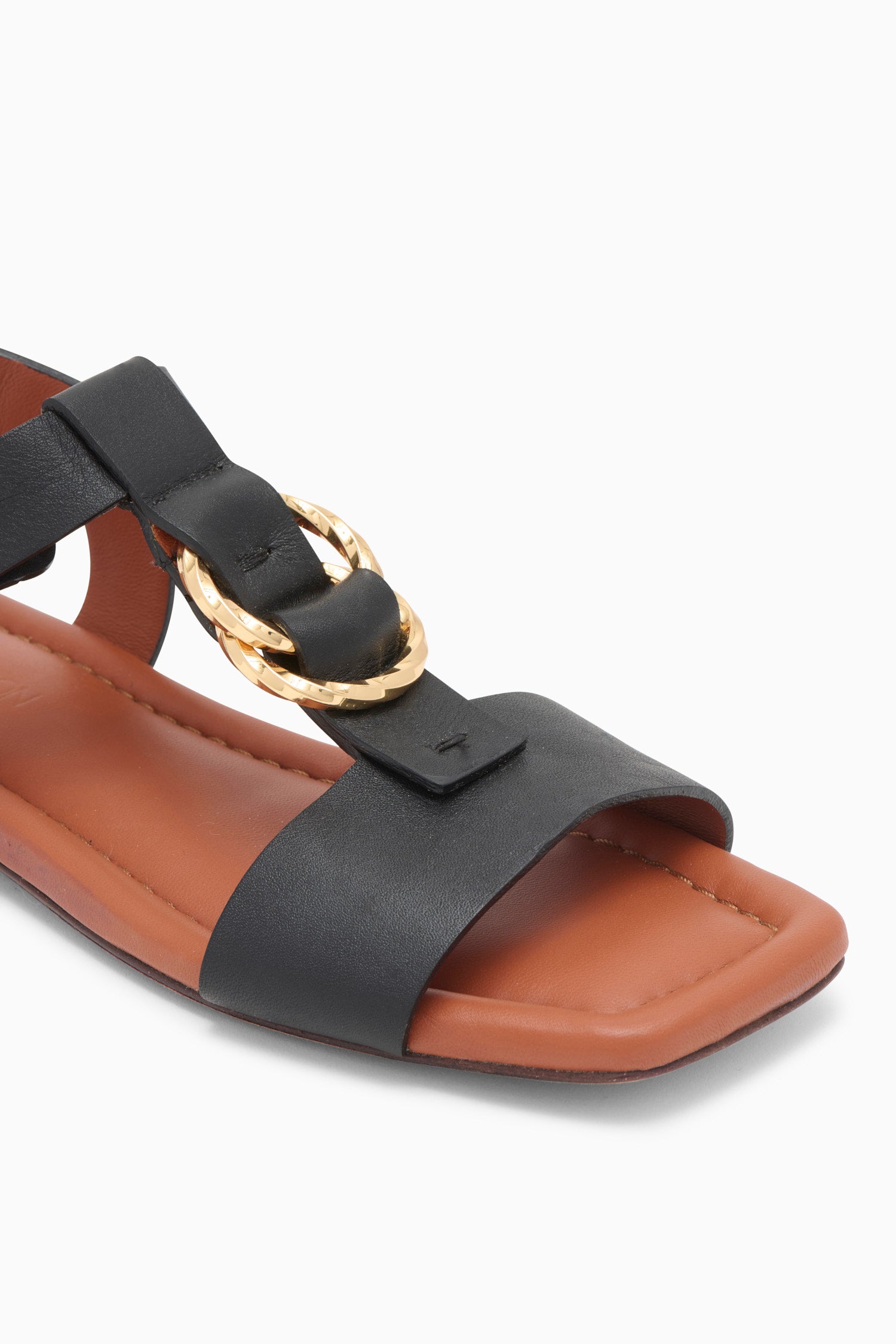 Ulla Johnson Mimi Ring Sandal - Noir Colorblock