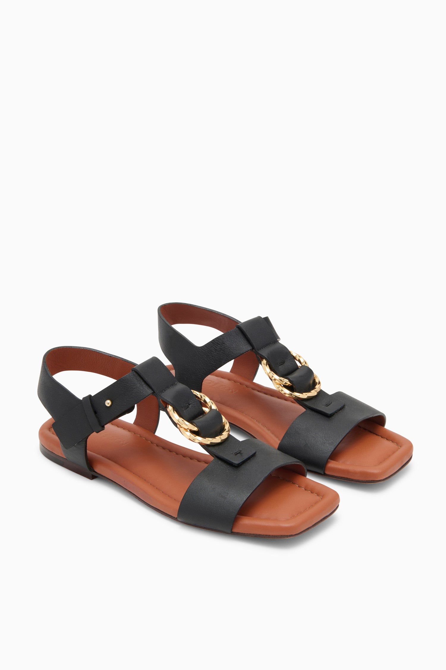 Ulla Johnson Mimi Ring Sandal - Noir Colorblock