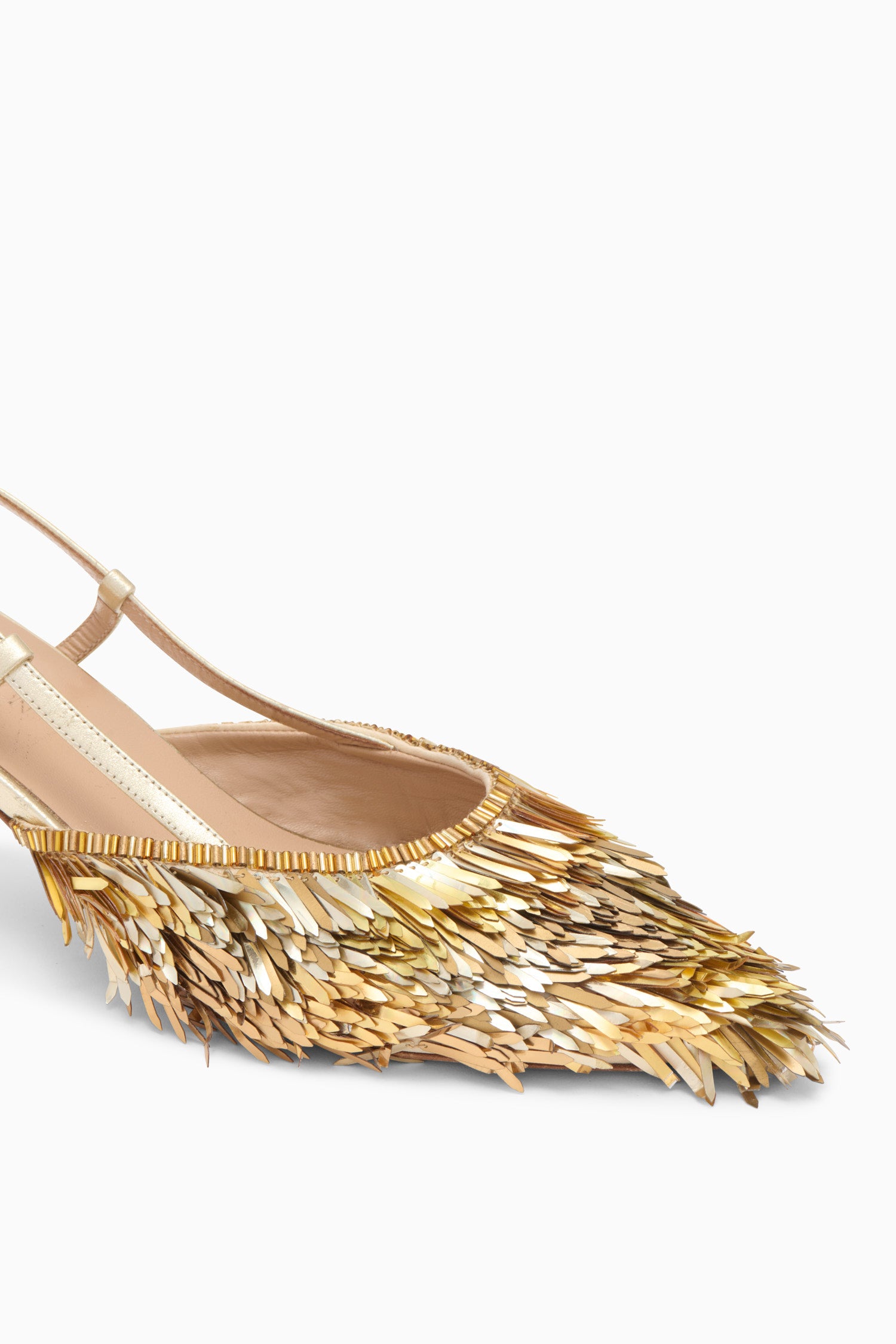Shira Sequin Kitten Heel - Gilt