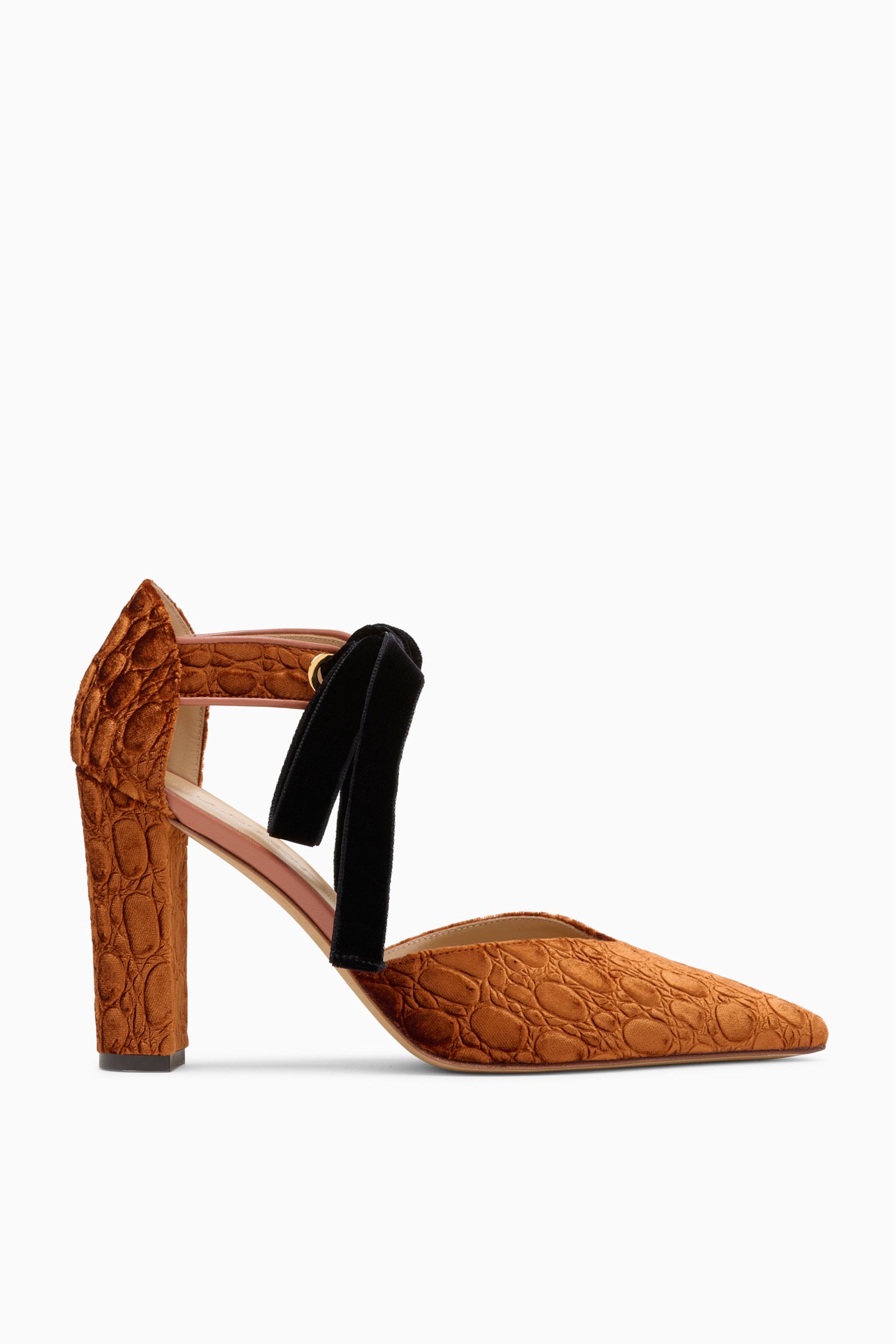 Corinna Eyelet Detail High Heel - Sierra