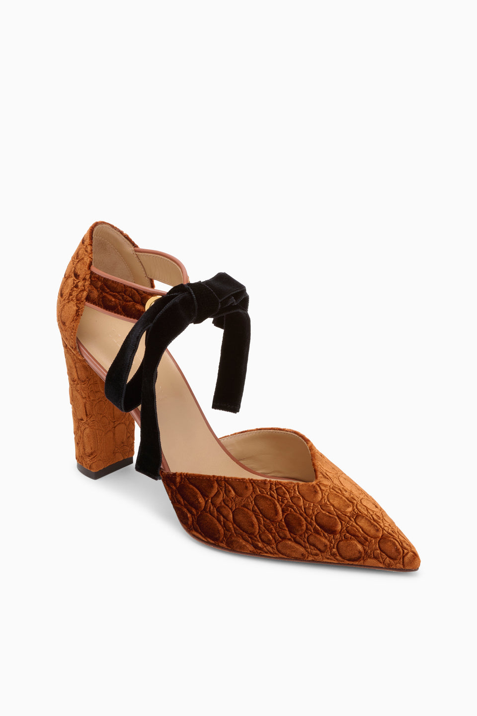 Corinna Eyelet Detail High Heel - Sierra