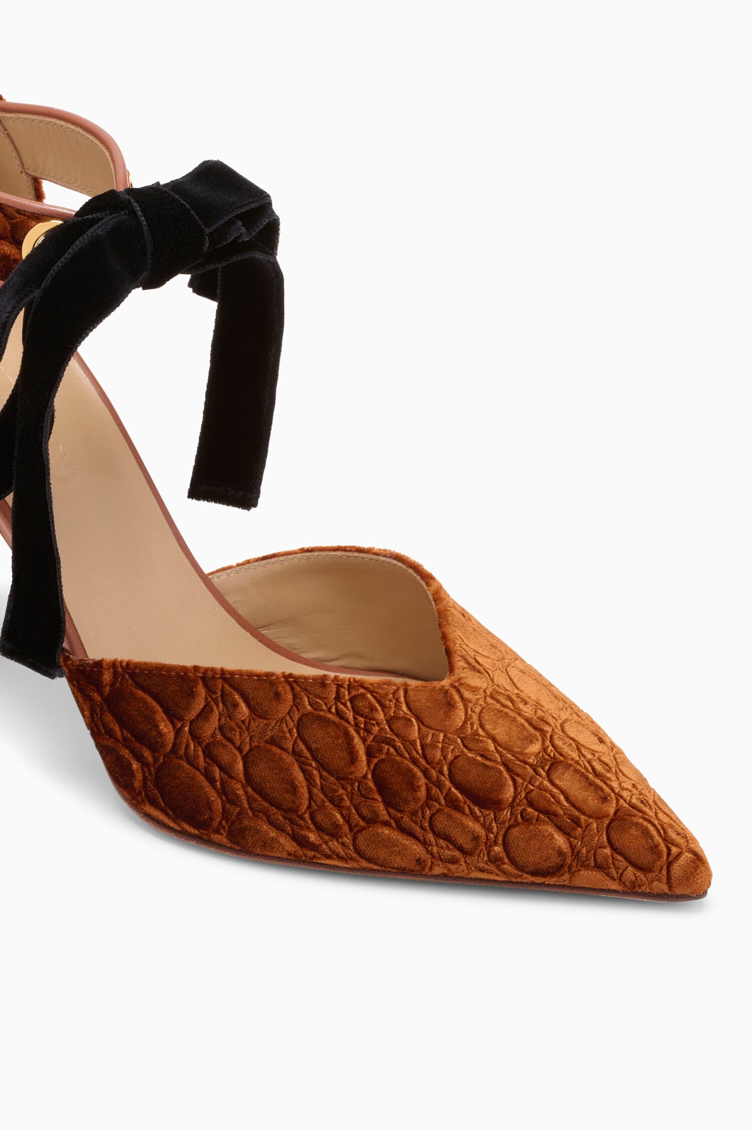 Corinna Eyelet Detail High Heel - Sierra