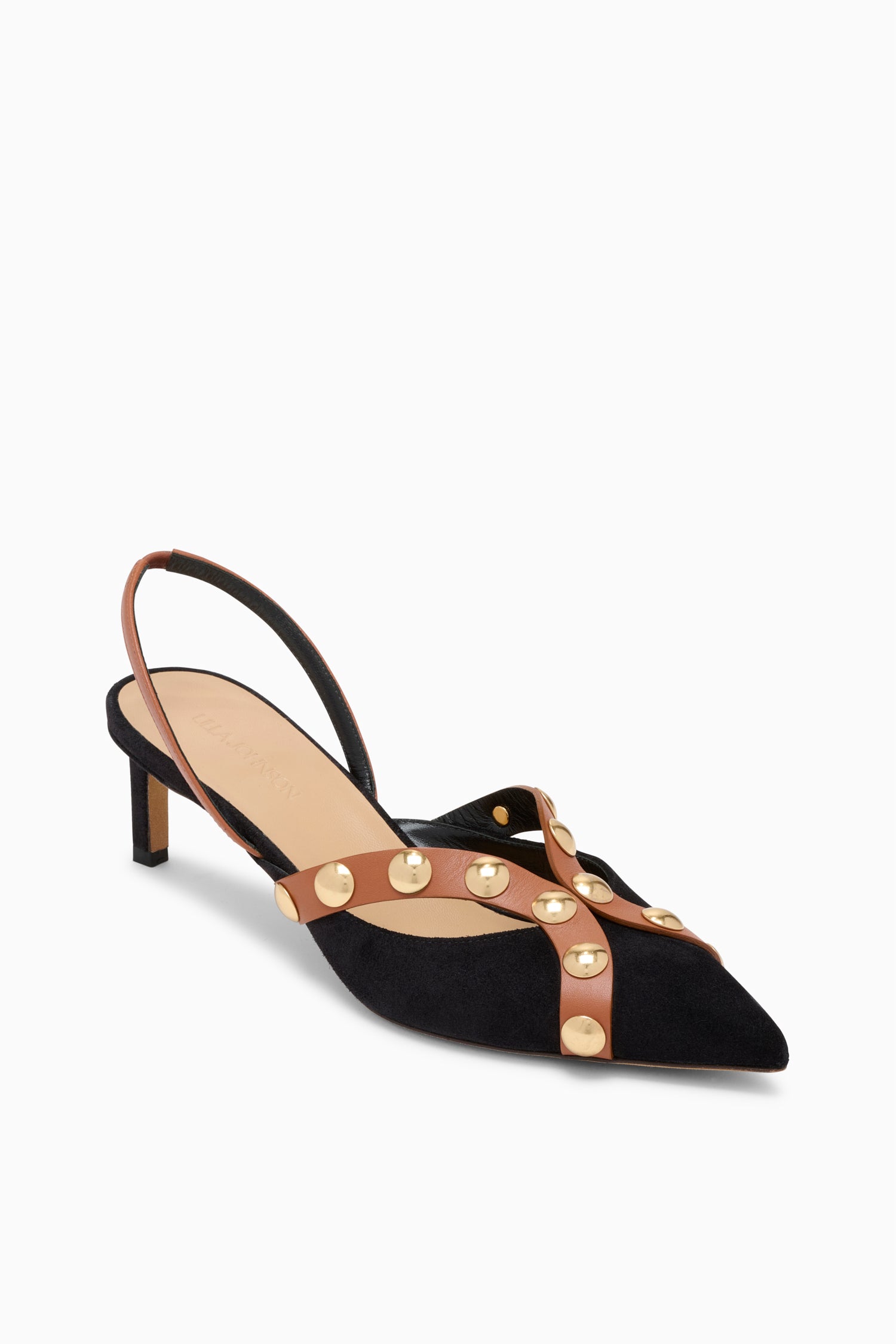 Vendome Studded Kitten Heel - Noir Mixte