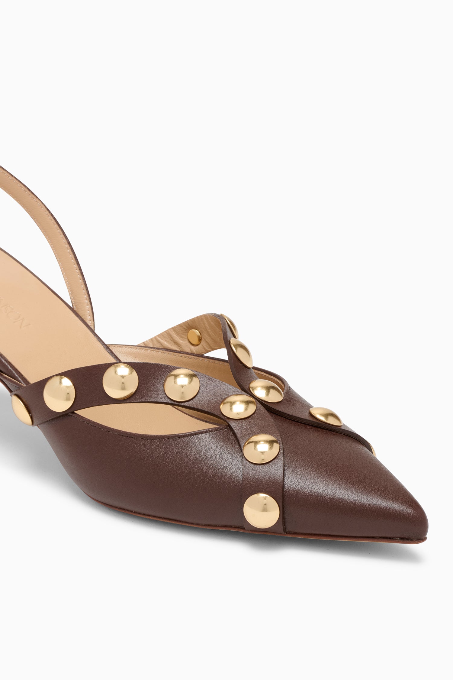 Vendome Studded Kitten Heel - Sequoia