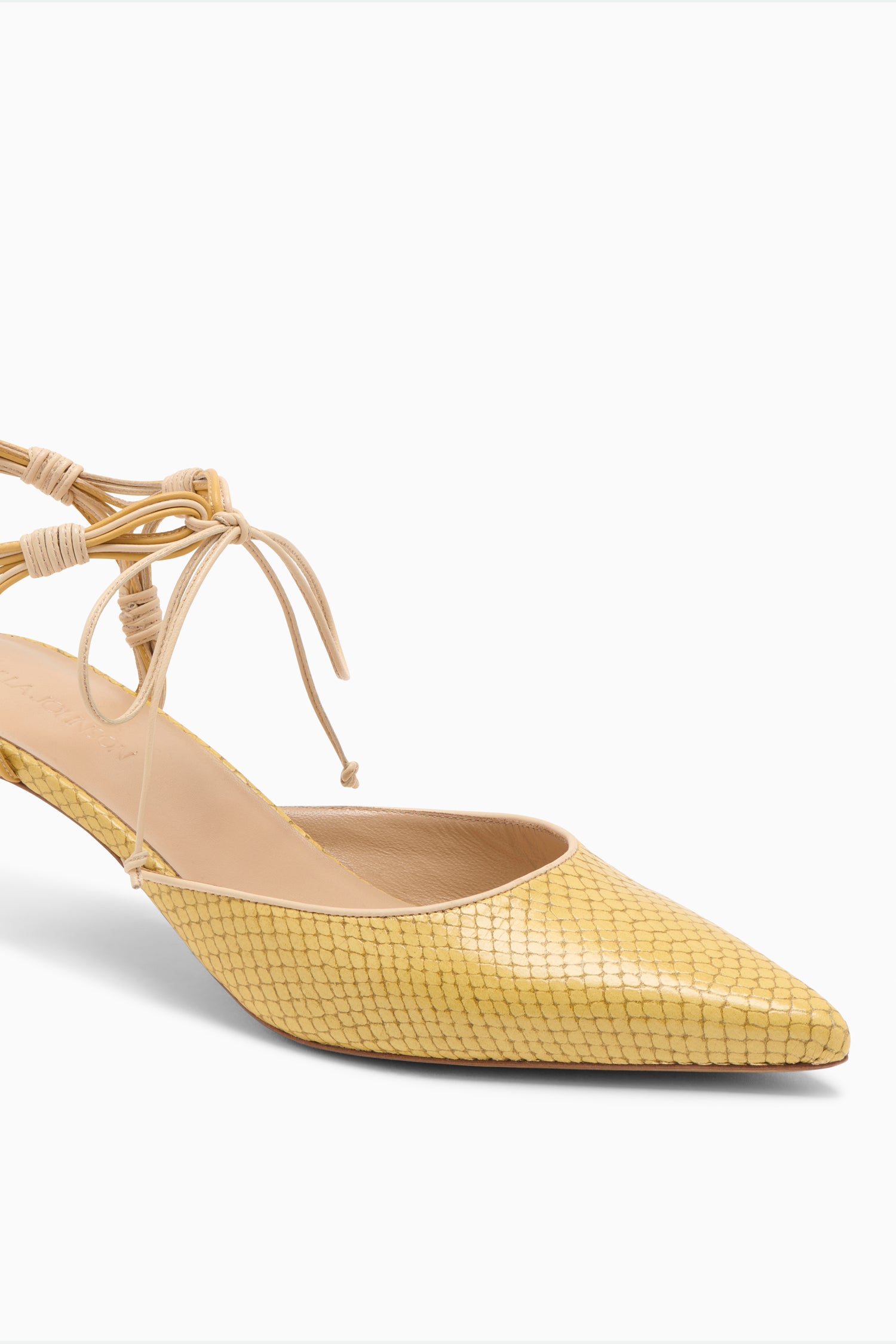 Ulla Johnson Aris Novel Strap Kitten Heel - Lotus