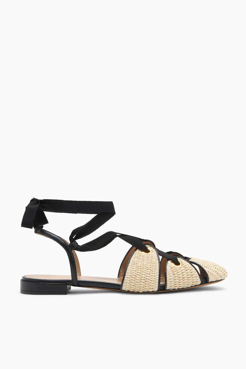 Artemis Eyelet Detail Flat - Sand