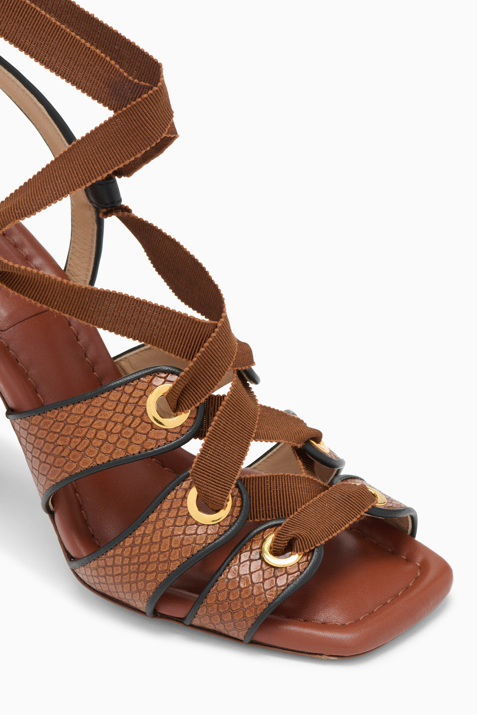 Artemis Eyelet Detail High Heel - Sierra